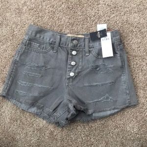 🖤💜HOLLISTER GRAY HIGH RISE SHORTS w/Tag💜🖤